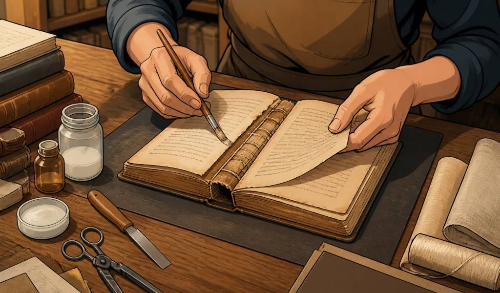 Livre réparer : méthodes simples pour restaurer un ouvrage abîmé