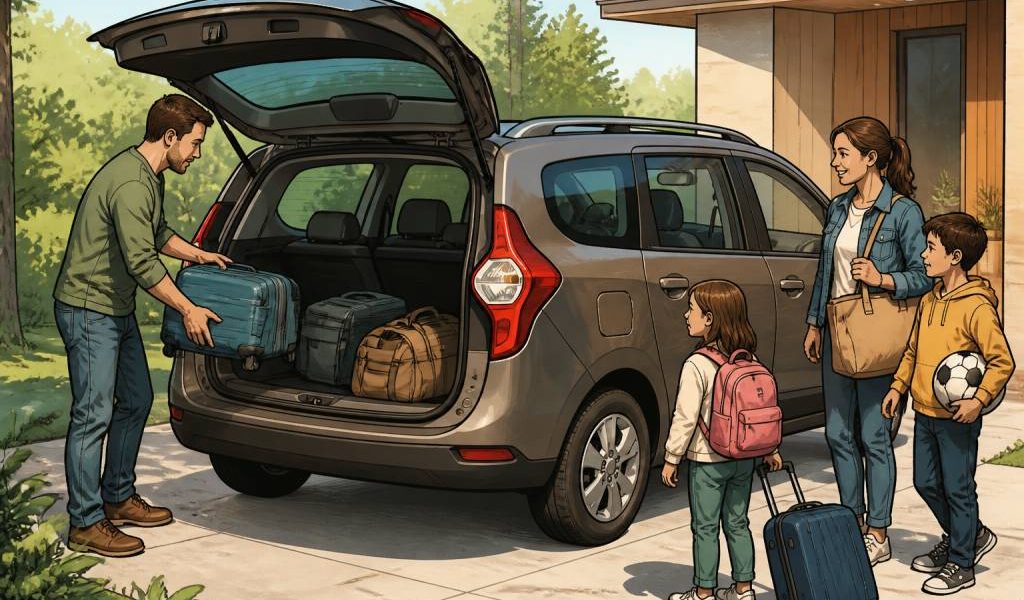 Dacia Lodgy dimensions et volume utile pour voyager confortablement