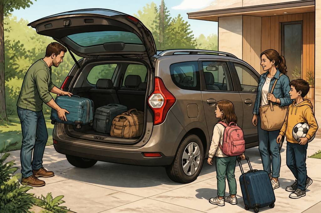 Dacia Lodgy dimensions et volume utile pour voyager confortablement