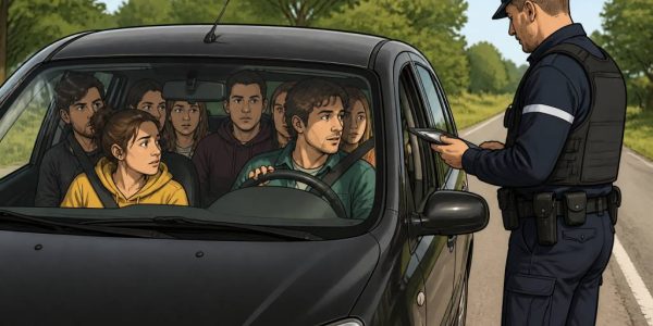 6 personnes dans une voiture 5 places amende : ce que dit la loi