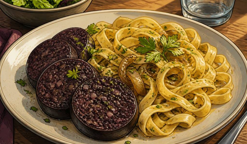 Quel accompagnement pour le boudin noir avec des pâtes ?