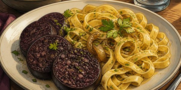 Quel accompagnement pour le boudin noir avec des pâtes ?