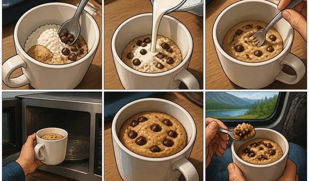 A mug cookie : la recette express à préparer en voyage