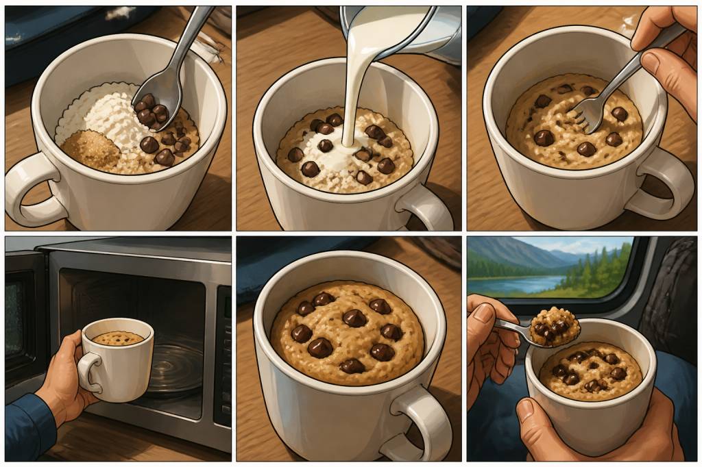 A mug cookie : la recette express à préparer en voyage