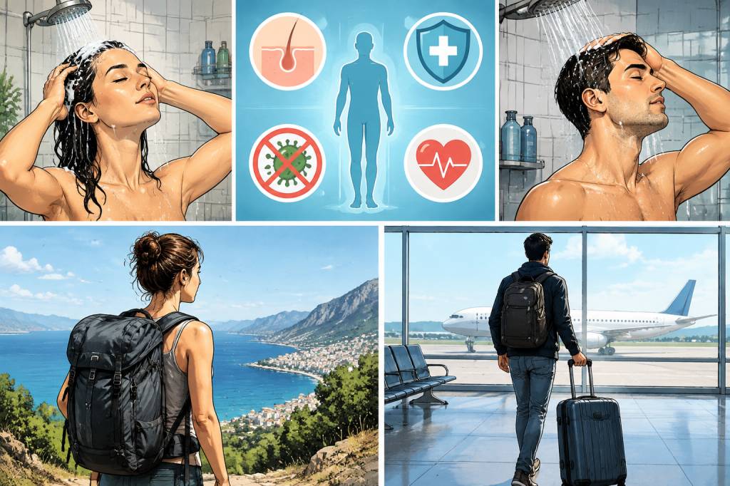 Combien de douches par semaine prendre pour préserver sa santé et voyager sereinement ?