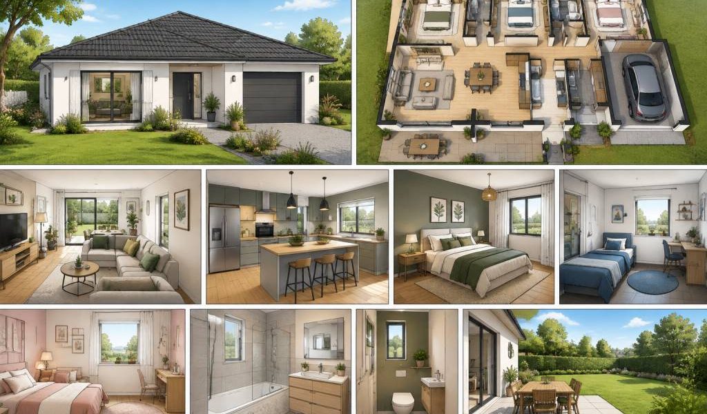 100m2 plan maison 3 chambres 3d : imaginez votre future maison familiale en détail
