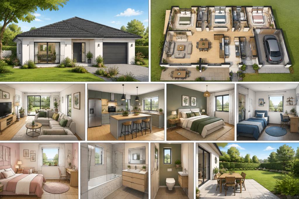 100m2 plan maison 3 chambres 3d : imaginez votre future maison familiale en détail