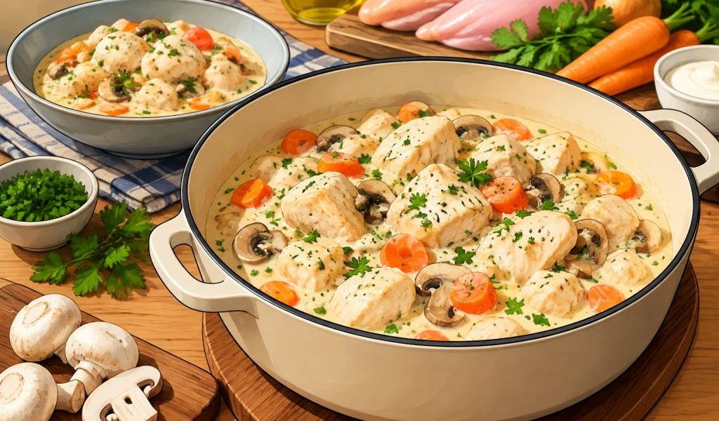 Blanquette de poulet rapide : la recette gourmande prête en moins de 30 minutes