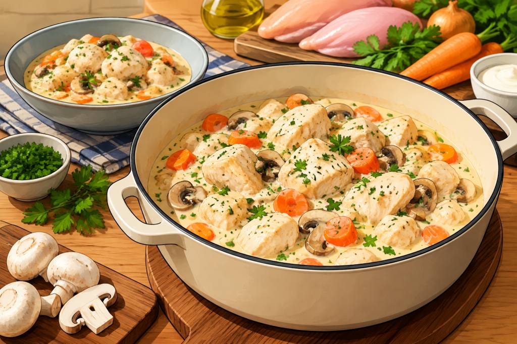 Blanquette de poulet rapide : la recette gourmande prête en moins de 30 minutes