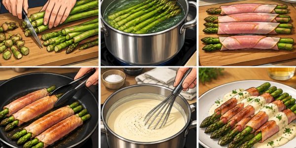 Comment préparer des asperges au jambon savoureuses et fondantes