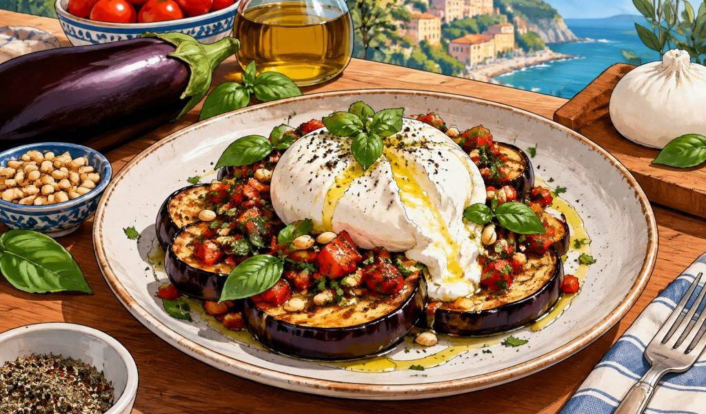 Aubergines burrata : une recette gourmande aux saveurs du voyage