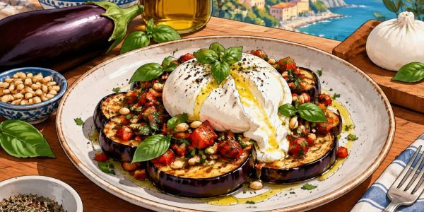 Aubergines burrata : une recette gourmande aux saveurs du voyage
