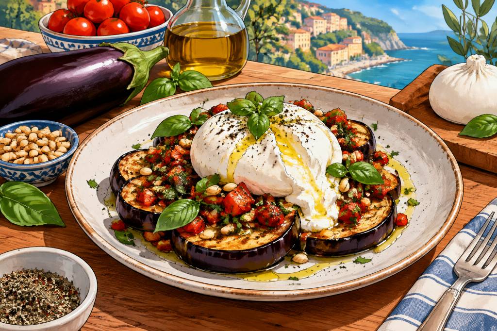 Aubergines burrata : une recette gourmande aux saveurs du voyage