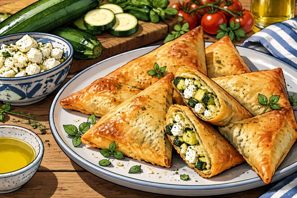 Bricks courgette feta : une recette croustillante aux saveurs méditerranéennes