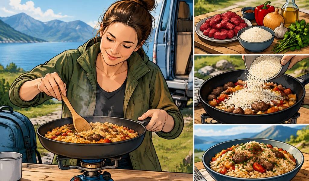 Boeuf et riz : quelle recette facile préparer en voyage ?